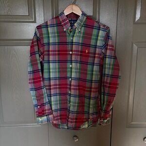polo Ralph Lauren plaid long sleeve polo  Size L  plaid spring summer